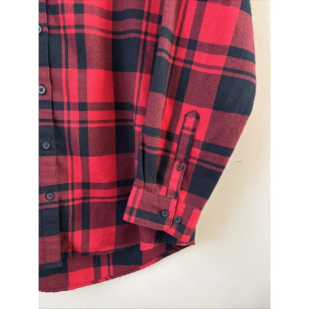 Port Authority Women’s Buffalo Plaid Shirt Size M Buffalo Logo Flannel Top - Picture 6 of 8